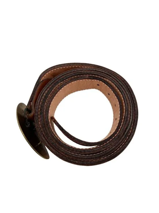 Size 66 Mens Belt Lone Star Buckle on Tooled Leather Belt Nubuck Floral - Picture 5 of 11